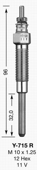 BOUGIE DE PRECHAUFFAGE Y715R UT - Bougie et antiparasite