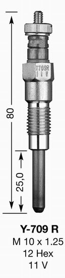 BOUGIE DE PRECHAUFFAGE Y709R UT - Bougie et antiparasite