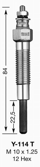 BOUGIE DE PRECHAUFFAGE Y114T UT - Bougie et antiparasite