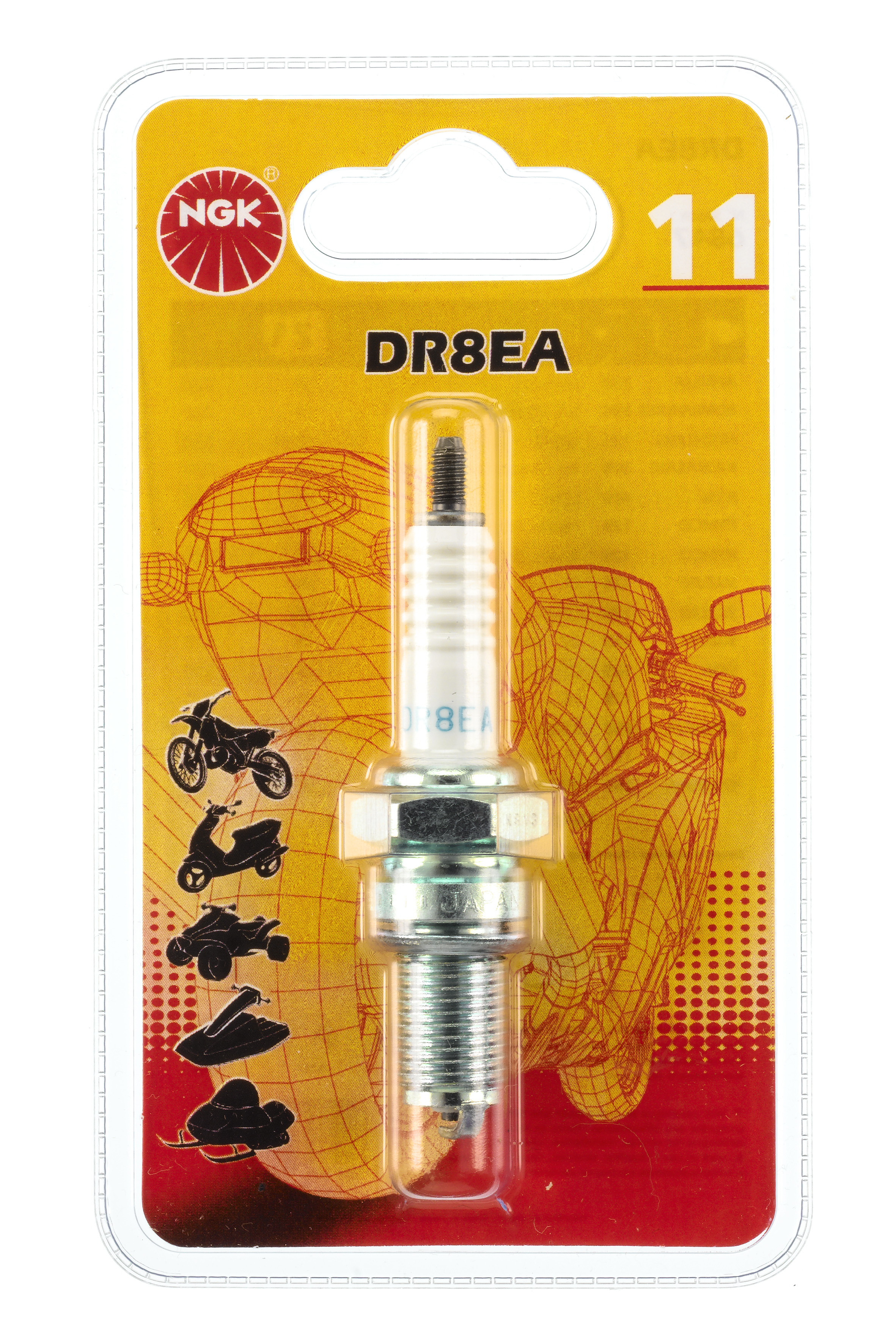BOUGIE DR8EABL BL12RNO11 BLISTER - Bougie et antiparasite