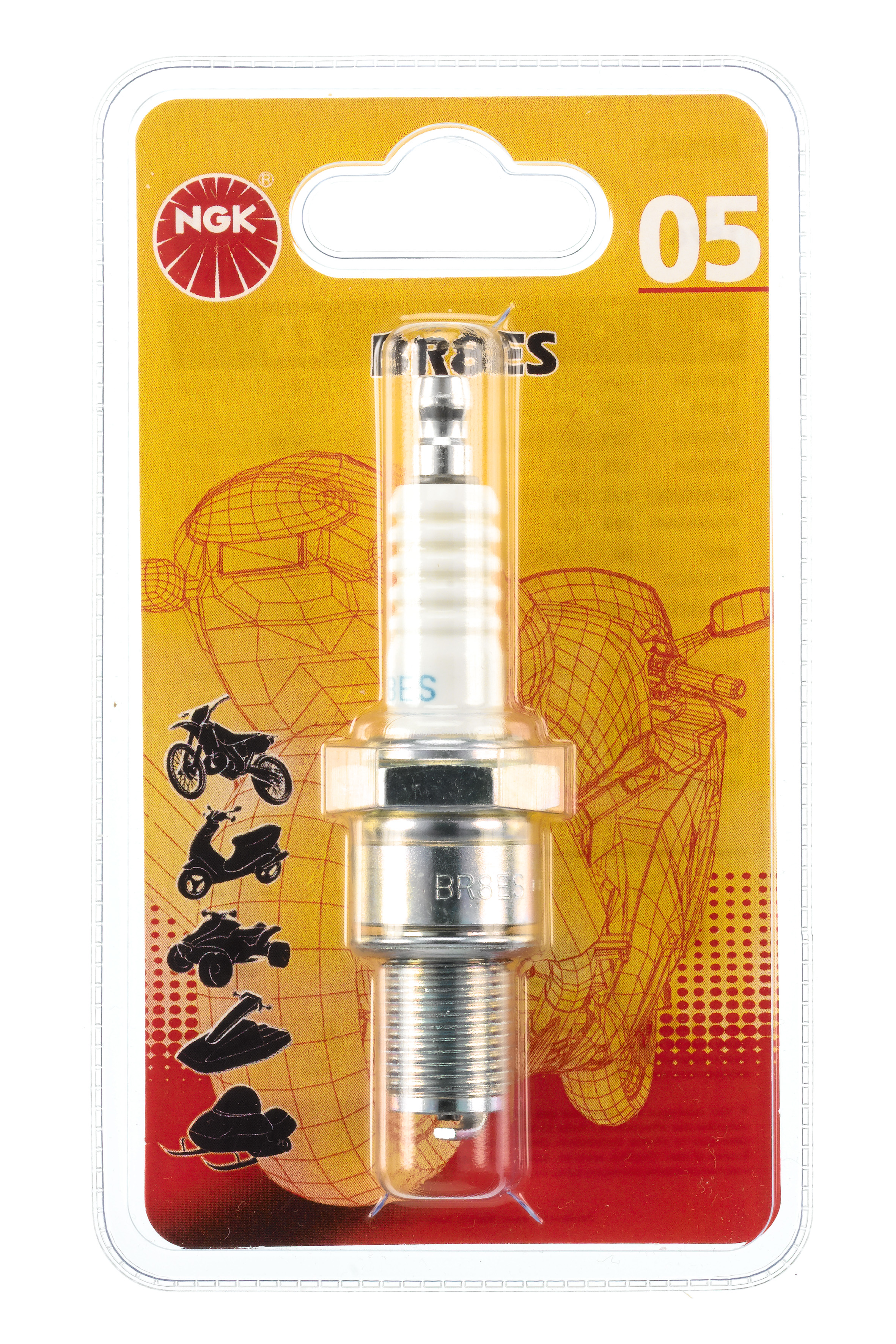 BOUGIE BR8ESBL BL12RNO5 BLISTER NGK - Bougie et antiparasite