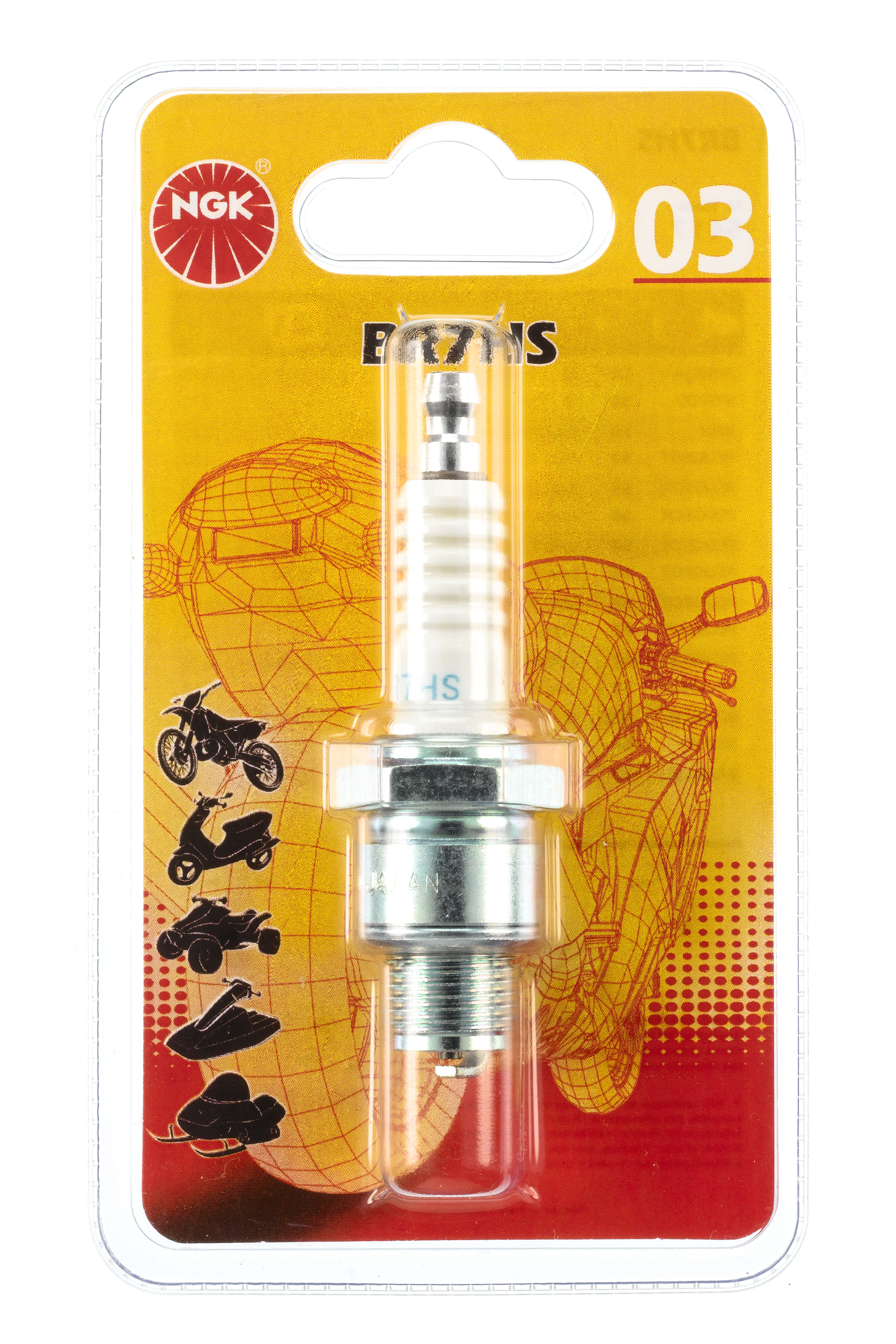 BOUGIE BR7HSBL BL12RNO3 BLISTER NGK - Bougie et antiparasite