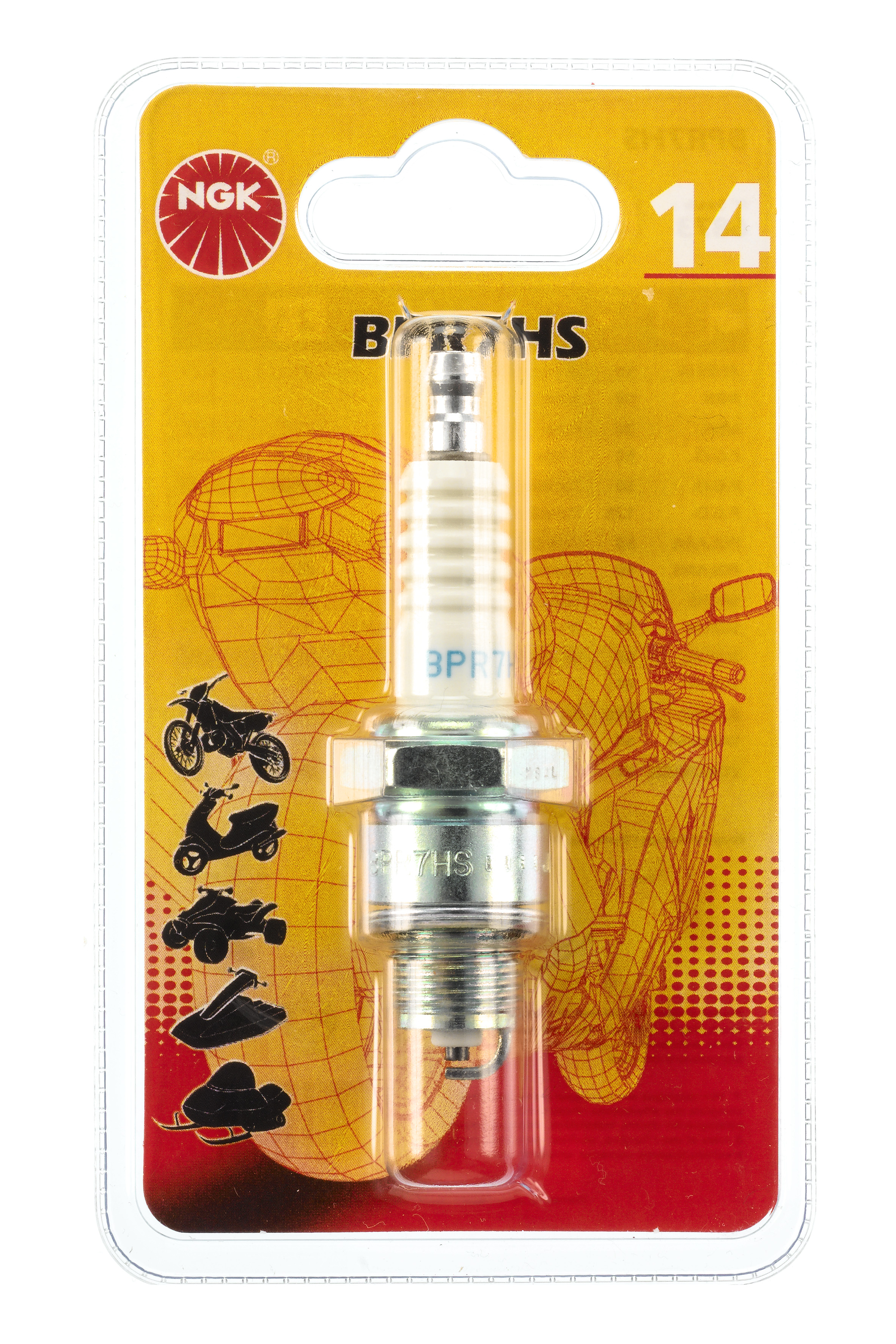 BOUGIE BPR7HSBL BL12RNO14 BLISTER NGK - Bougie et antiparasite