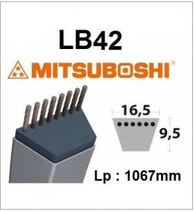 Courroie LB42 MITSUBOSHI - Courroie tondeuse