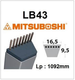 Courroie LB43 MITSUBOSHI - Courroie tondeuse