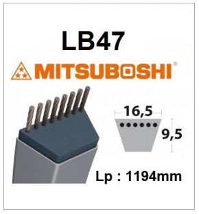 Courroie LB47 MITSUBOSHI - Courroie tondeuse