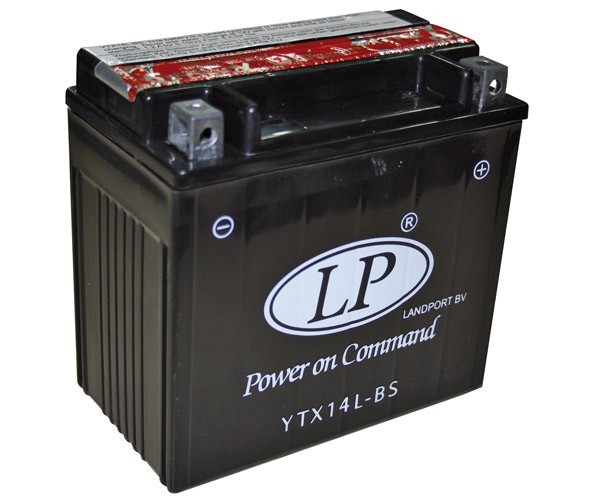 Batterie quad scooter YTX14LBS, 12 V, 14Ah, borne + à droite - Batterie