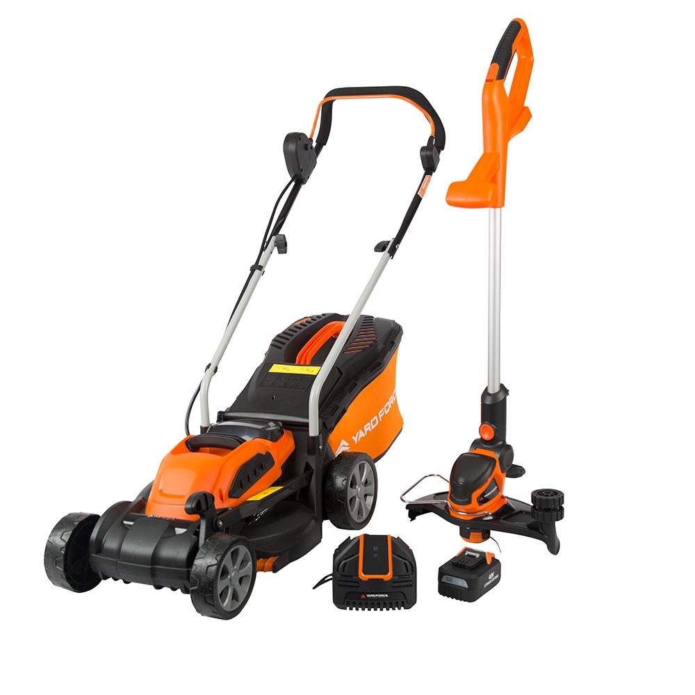 Twin Pack Tondeuse + Coupe Bordure à batterie 40V. Yard Force LMG32 - LTG30 300m² - Tondeuse à gazon