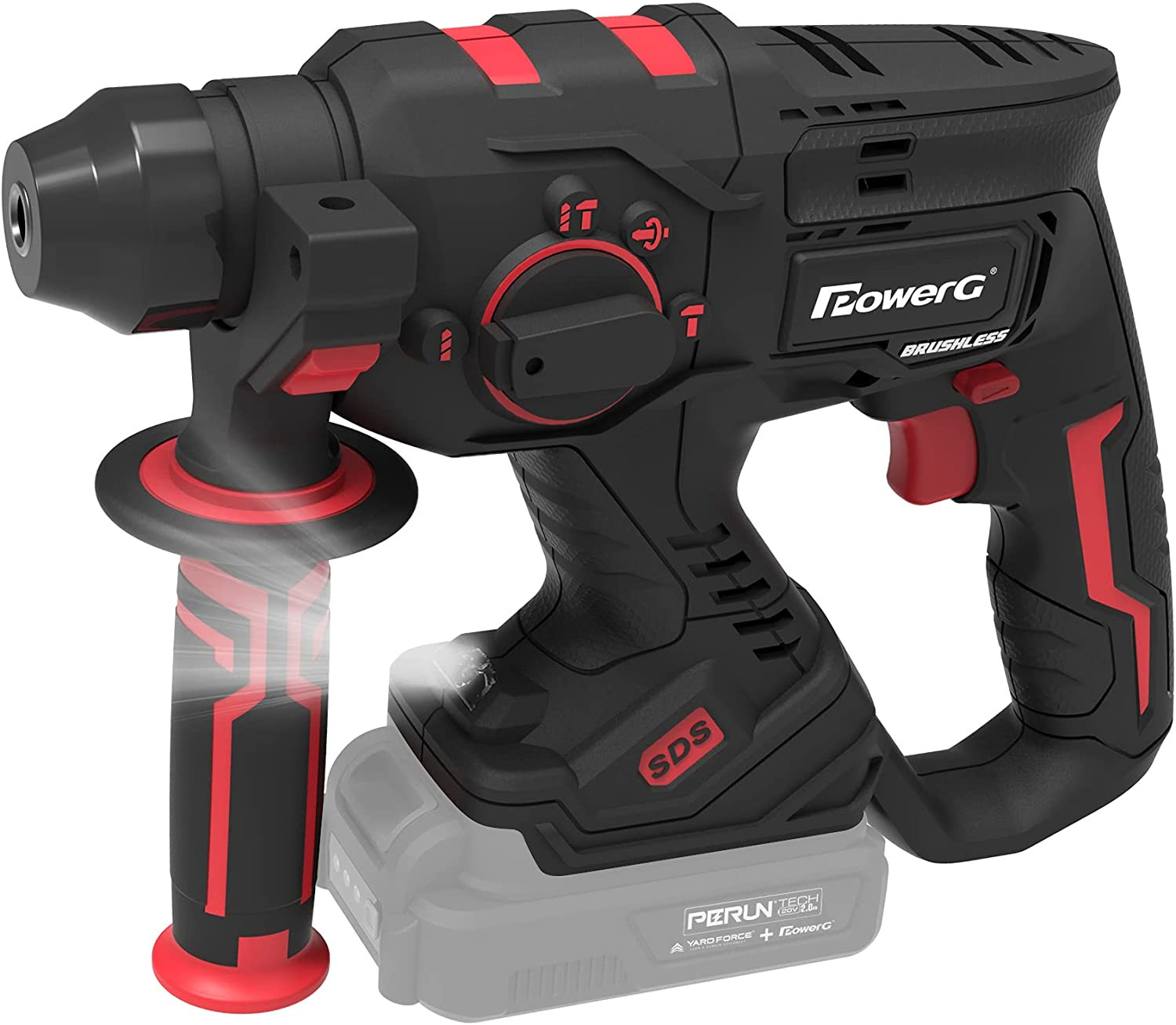 Perforateur Burineur Electrique PowerG PT190601 - 20V - 2.0Ah - Outillage électroportatif