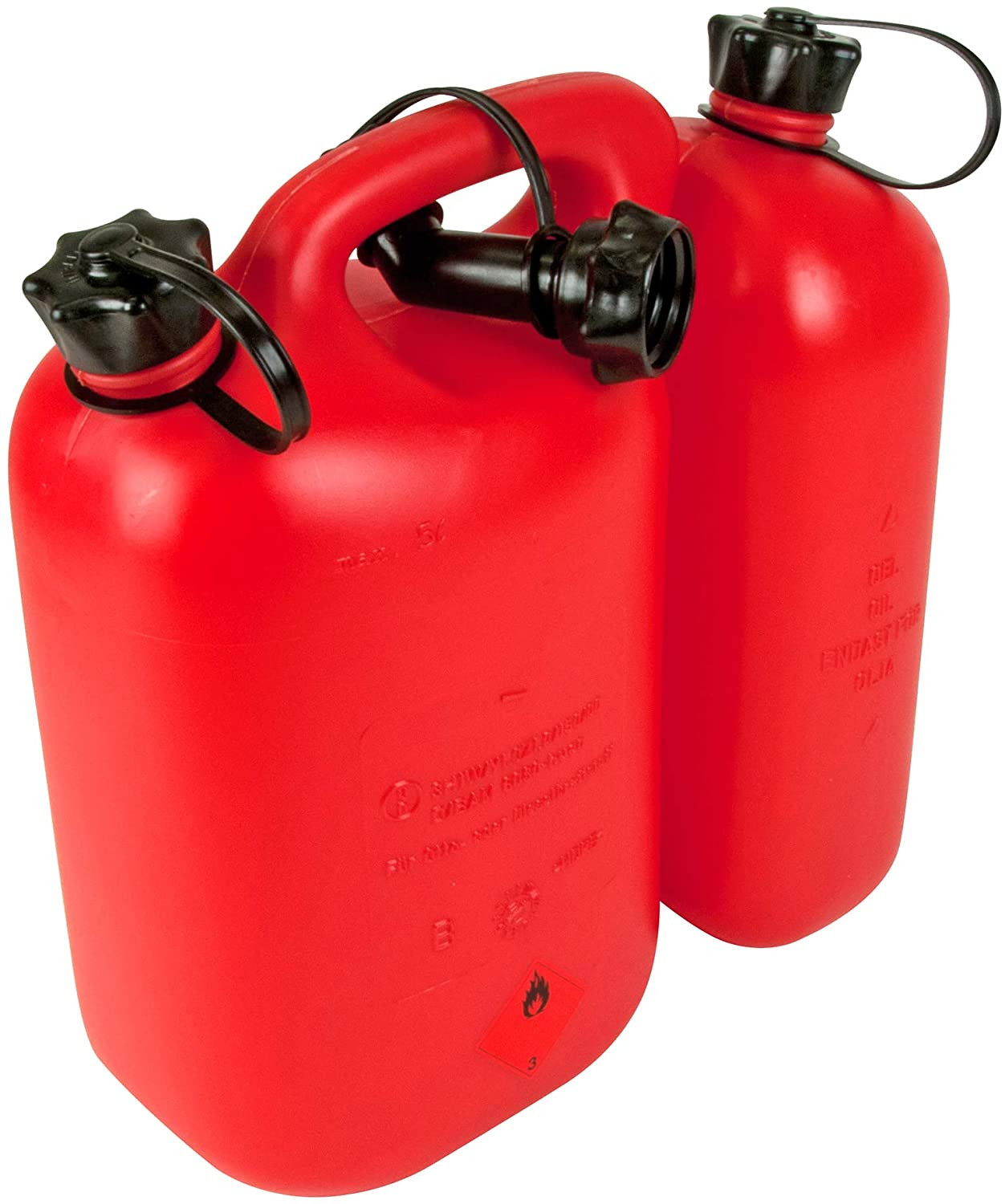 Jerrican double compartiment 5 L + 3 L rouge - OREGON 562407 - Jerrican