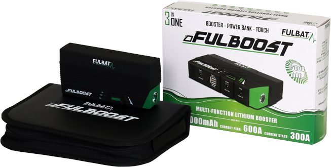 Booster multi-fonctions, batterie de secours, lampe torche Fulbat 15 000 mAh 12V - Chargeur de batterie