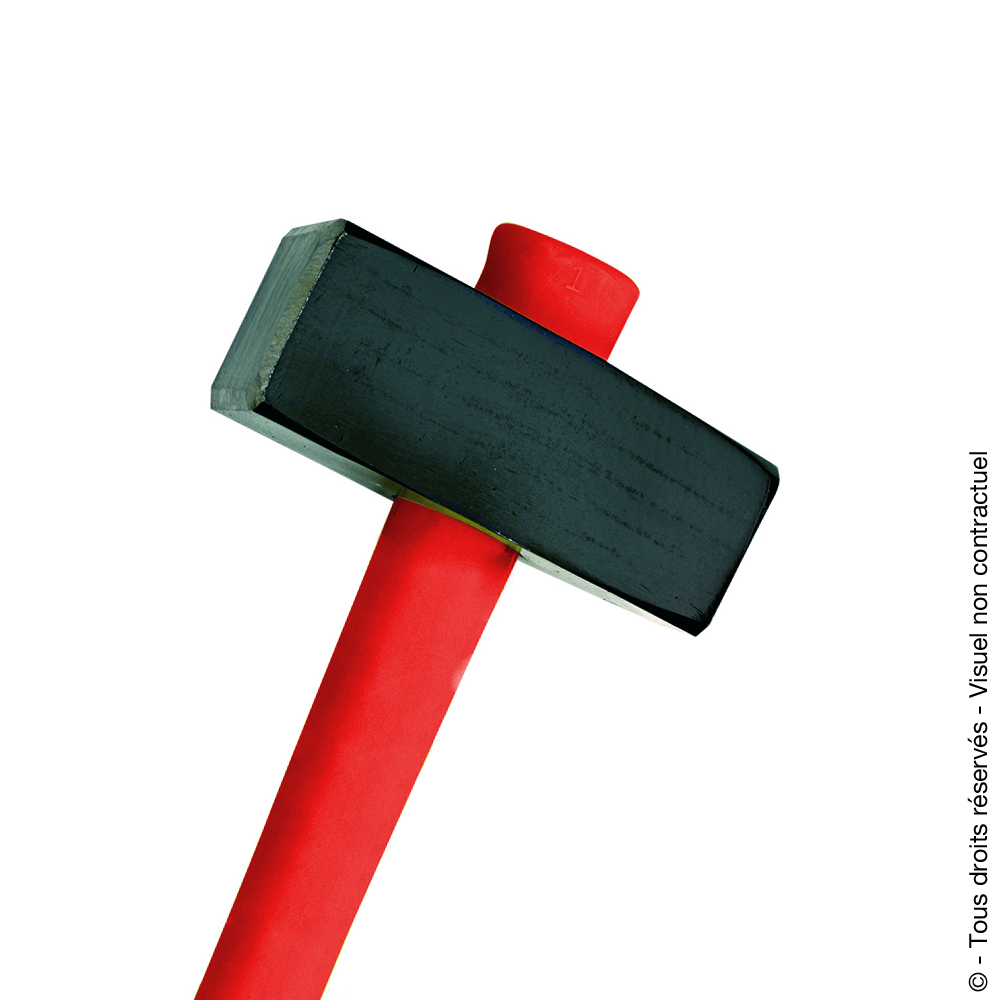 Masse carrée bûcheronnage manche tri-matière de 4 KG MERMIER - Merlin & masse