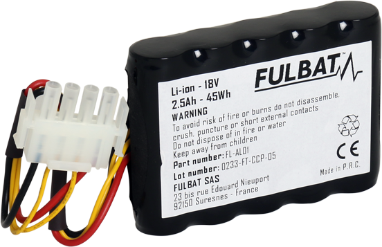 Batterie FL-AL01 Li-ion Fulbat 18V, 2.5 Ah, 45 Wh - Batterie