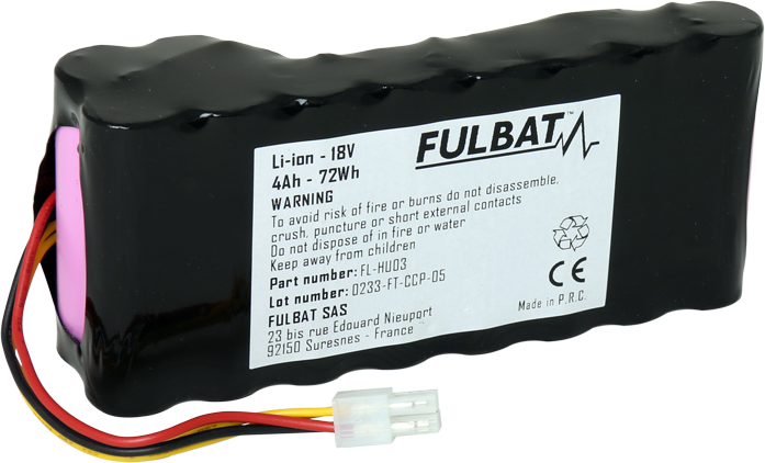 Batterie FL-HU03 Lithium-Ion FULBAT 18V, 4Ah, 72Wh - Batterie