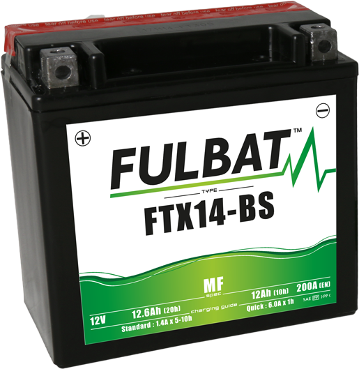 BATTERIE FTX14-BS ACIDE SEPARE (FOURNI) 12V 12.6 Ah 150-87-145 + / - - Batterie
