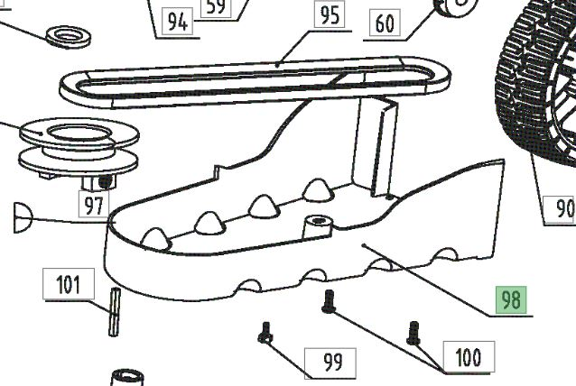 Carter de protection de protection Tondeuse Yard Force GM H53 - Carter