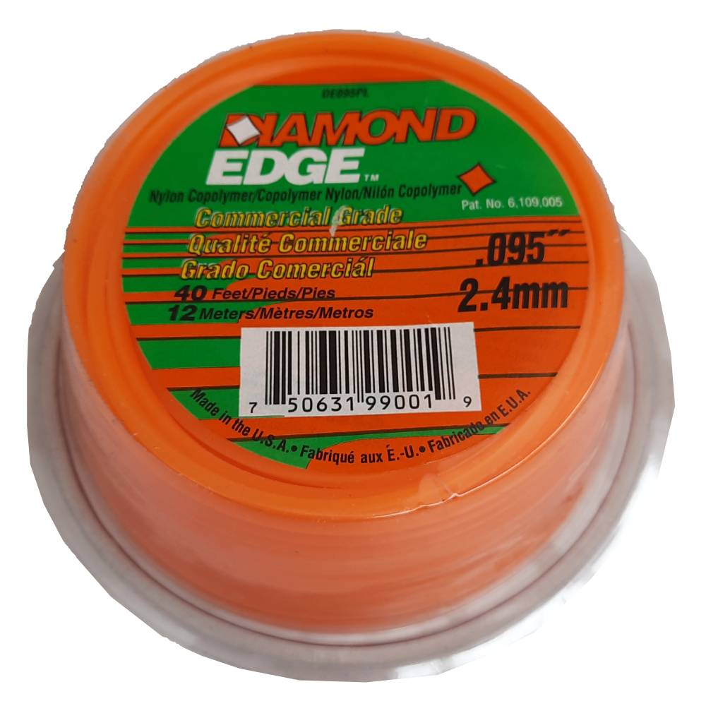 Fil nylon carré Ø 2,4 mm pour débroussailleuse (blister) - Fil débroussailleuse