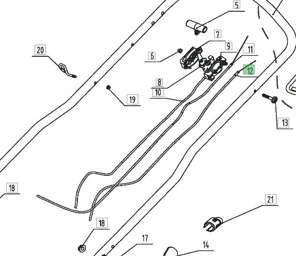 Câble de traction pour tondeuse Yard Force GM H53 - Câble, ressort, tige, collier