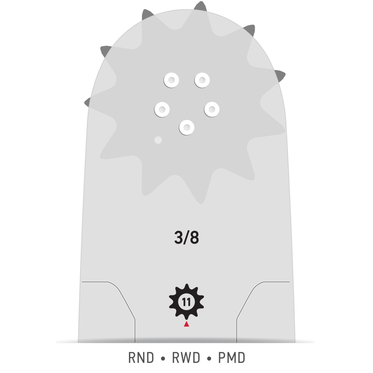 Guide Chaîne Tronçonneuse 240RNDD176 Guide: 61 cm Pas: 3/8