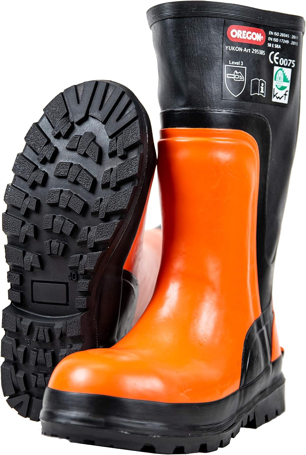 Bottes de sécurité en caoutchouc pour élagage forestier Classe 3 Oregon 295385 Taille 48 - Chaussure de sécurité