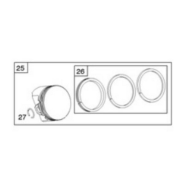 piston complet moteur Briggs et Stratton - 791786 - Piston