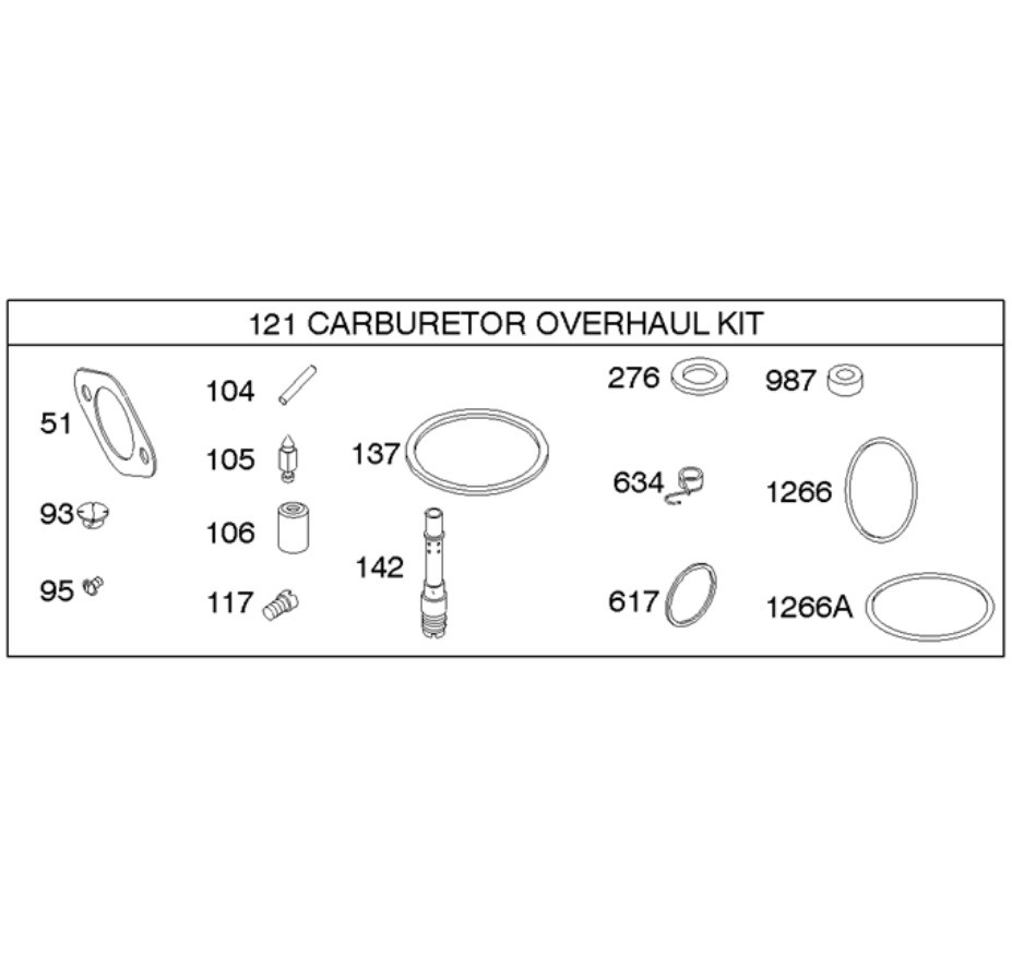 Kit carburateur Briggs et Stratton - 697241 - Kit carburateur