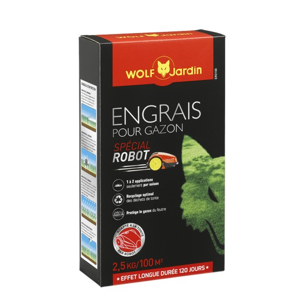 Engrais gazon spécial tondeuse robot Wolf ERO100 - Engrais
