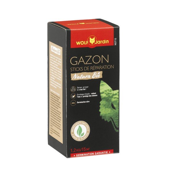 Stick réparation gazon naturel Wolf NST15 - Autocollant