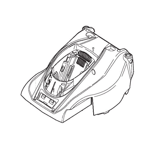 Capot jaune tondeuse GGP - 322055223/0 - Carter