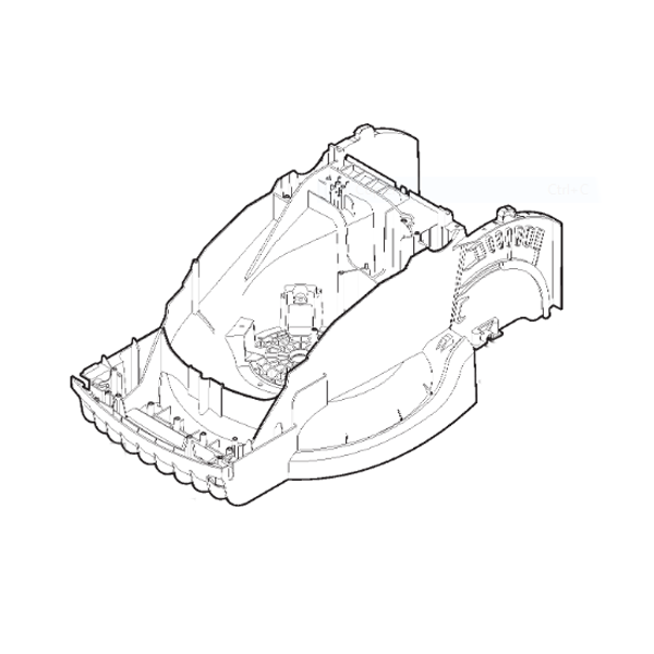 Châssis gris GGP - 322066782/0 - Plateau de coupe