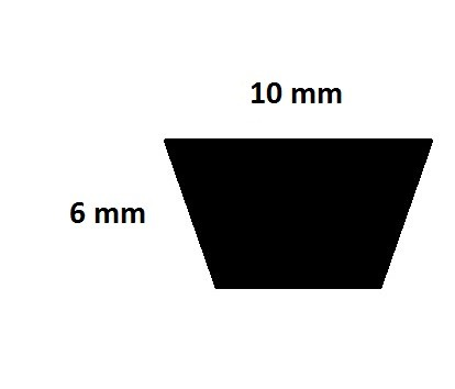 Courroie lisse trapézoïdale - Mitsuboshi - Z145 - Courroie tondeuse