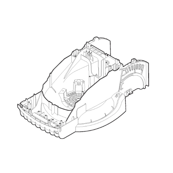 Chassis gris tondeuse à gazon Stiga - GGP - 322066783/0 - Plateau de coupe