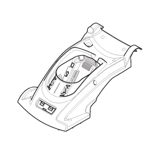 Capot jaune tondeuse à batterie SLM 4048 AE Stiga - GGP - 322055528/0 - Carter