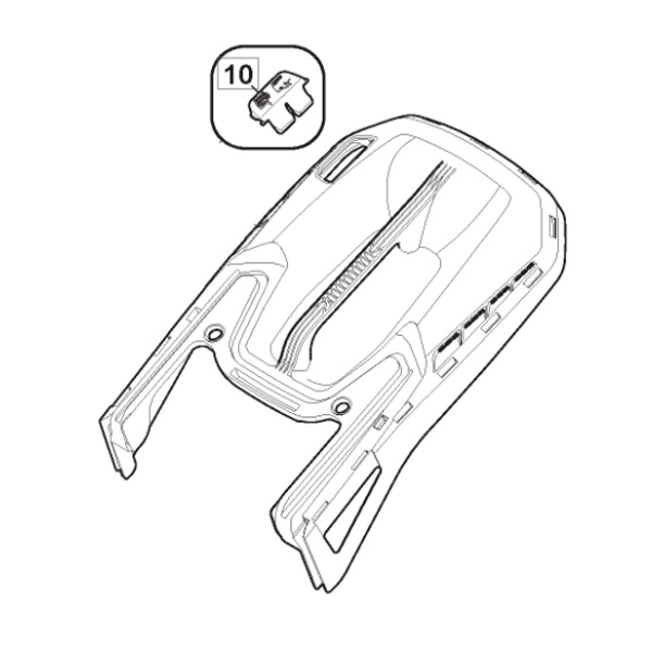 Partie supérieure grise sac de ramassage tondeuse Stiga - GGP - 381486052/0 - Toile de bac