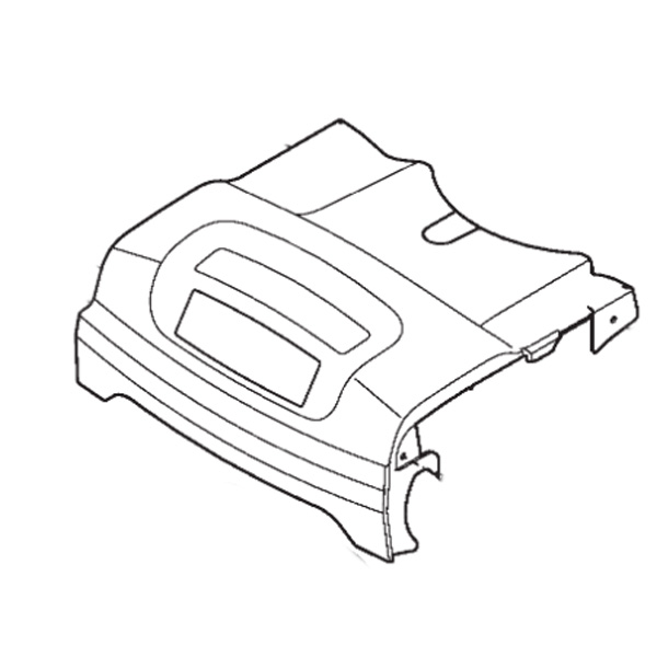 Capot avant gris tondeuse à batterie Stiga - GGP - 381390126/0 - Carter