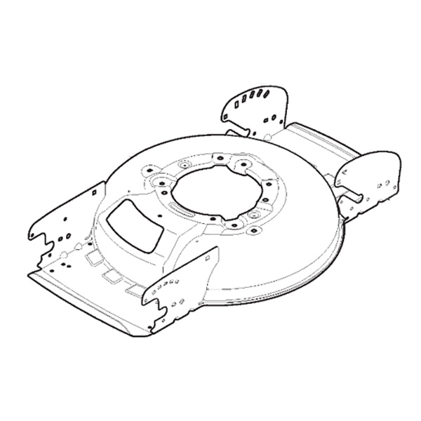 Châssis d'origine gris tondeuse à gazon batterie Stiga - GGP - 381004735/1 - Plateau de coupe