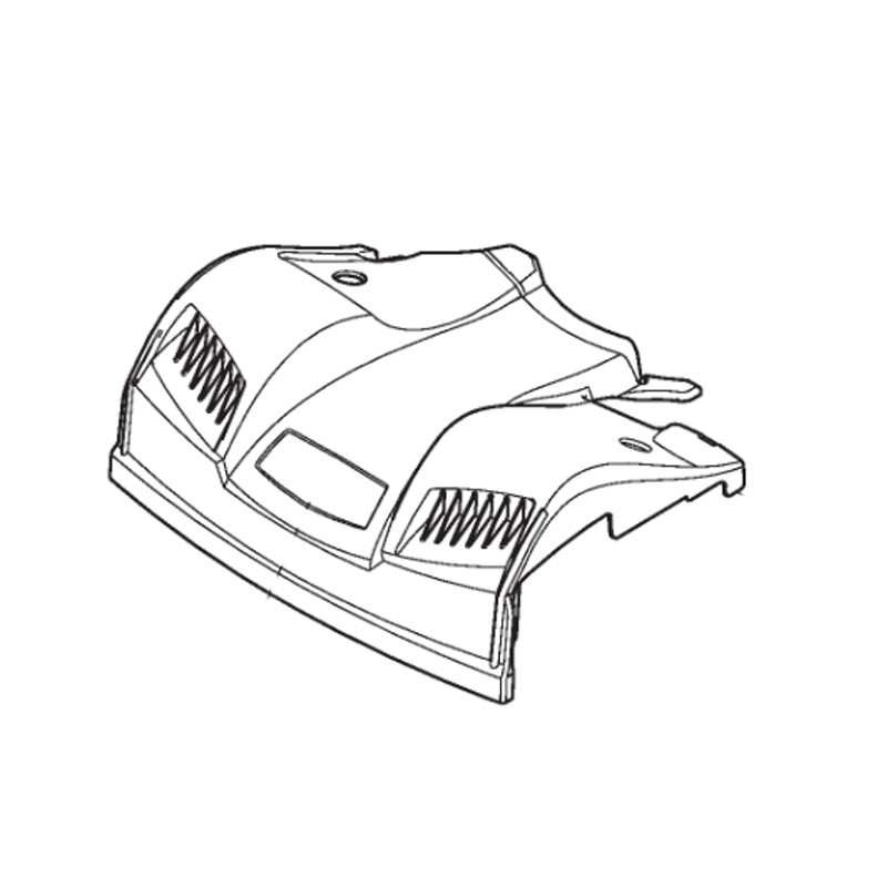 Capot frontal gris tondeuse batterie Stiga - GGP - 322226197/0 - Carter