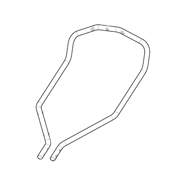 Guidon supérieur avec grip tondeuse à batterie Stiga - GGP - 381007631/0 - Accessoires Tondeuse