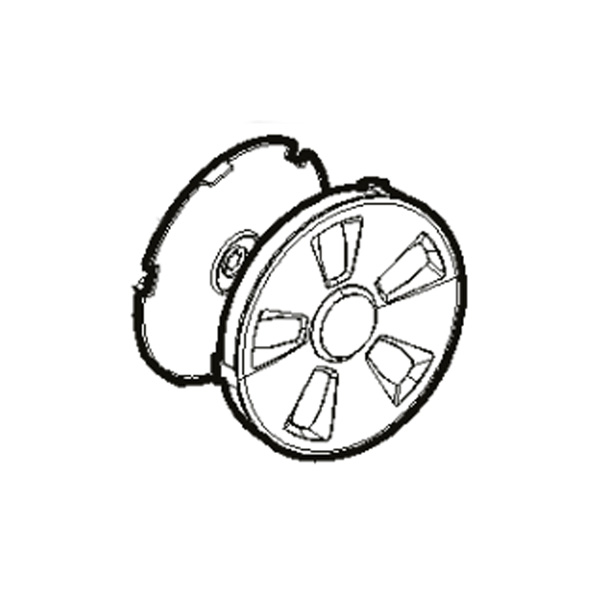 Ensemble couvre moyeu avant tondeuse batterie Alpina - GGP - 118811045/0 - Roue tondeuse