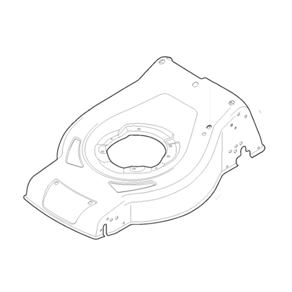 Châssis noir tondeuse à batterie Alpina 381004946-0 - GGP - 381004946/0 - Plateau de coupe