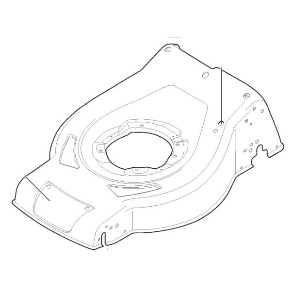 Châssis noir tondeuse à gazon Alpina 381004949-1 - GGP - 381004949/1 - Plateau de coupe