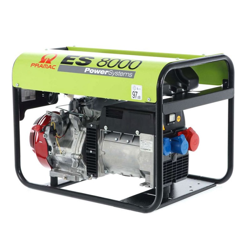 Groupe électrogène Pramac - E8000 SÉRIE E / ERENTAL / ESSENCE - Moteur HONDA GX - PA702TH1000 - Groupe életrogène