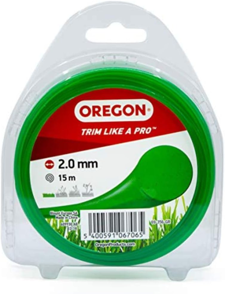 Fil débroussailleuse Rond Nylon Vert ø2.0mm/15m Oregon 69-356-GR - Fil débroussailleuse
