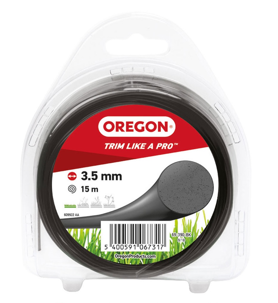 Fil débroussailleuse Rond Nylon Noir ø3.5mm/15m Oregon 69-390-BK - Fil débroussailleuse