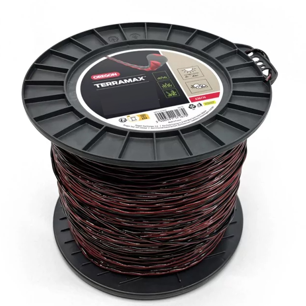 Fil débroussailleuse Ovale torsade Terramax Rouge/noir ø2,7 mm/280m Oregon 636774 - Fil débroussailleuse