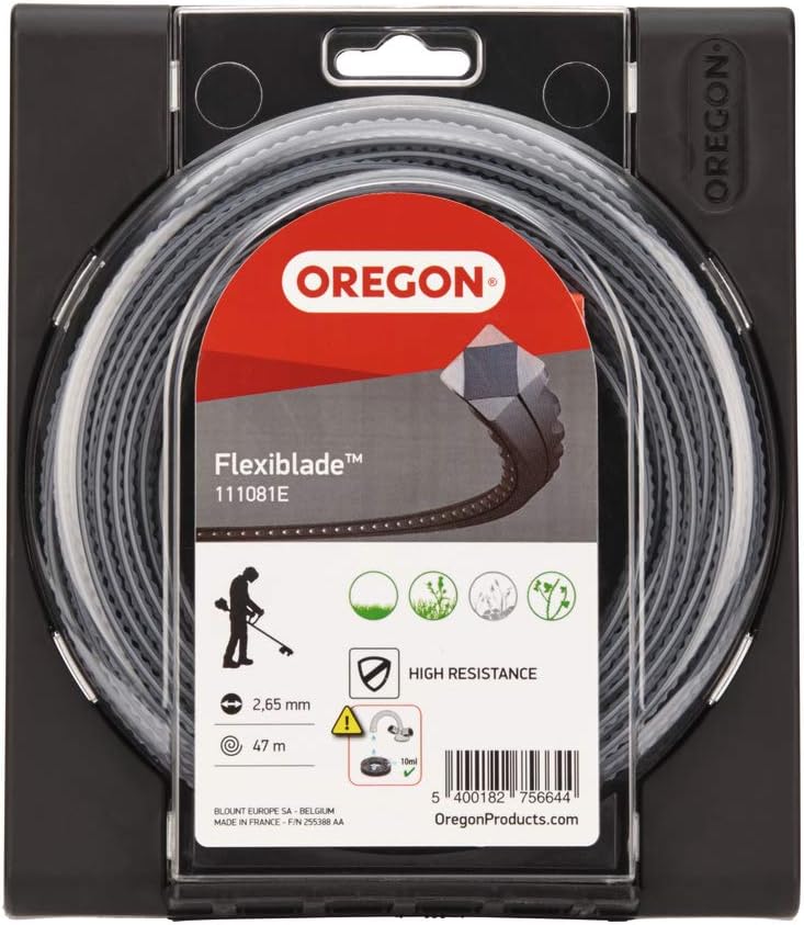 Fil débroussailleuse Carré Flexi-blade Noir/Gris ø2.7mm/47m Oregon 111081E - Fil débroussailleuse