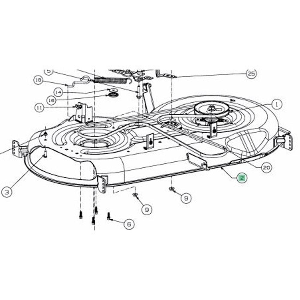 Plateau de coupe MTD 117 cm 683-05432A-S, 68305432AS - Plateau de coupe
