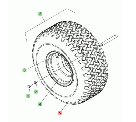 PNEU Arrière 20.5 X 8.00-8 4PR P512 TURF CHEVRON - Pneu Tondeuse
