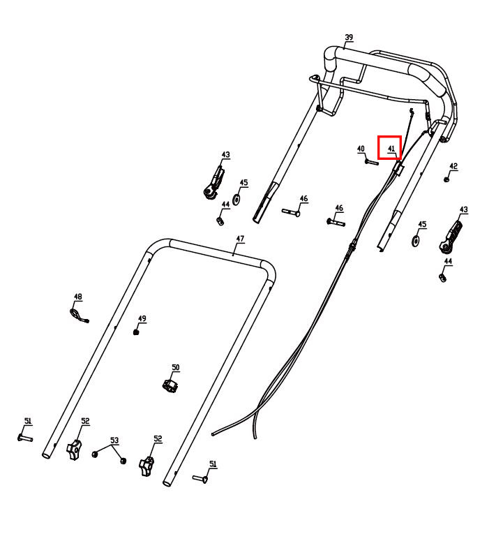 ENSEMBLE CABLE TRACTION + FREIN MOTEUR - 1004128001 - Câble, ressort, tige, collier