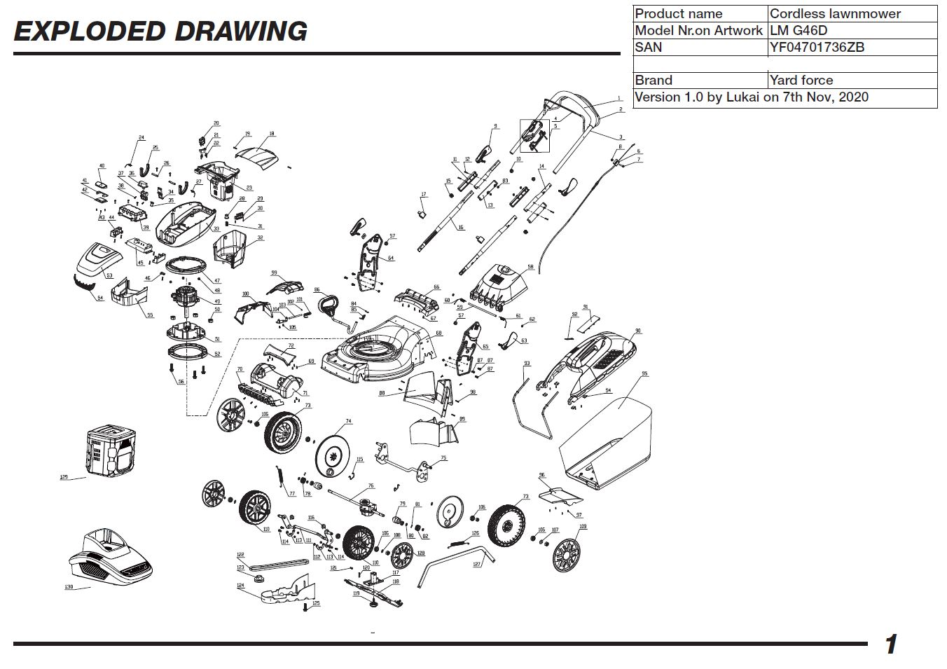Couvercle du circuit imprimé - 1053990001 pour LM G46D, INV B4046 T, INV B4046 T2B, LM G46E - Pièces détachées & conso